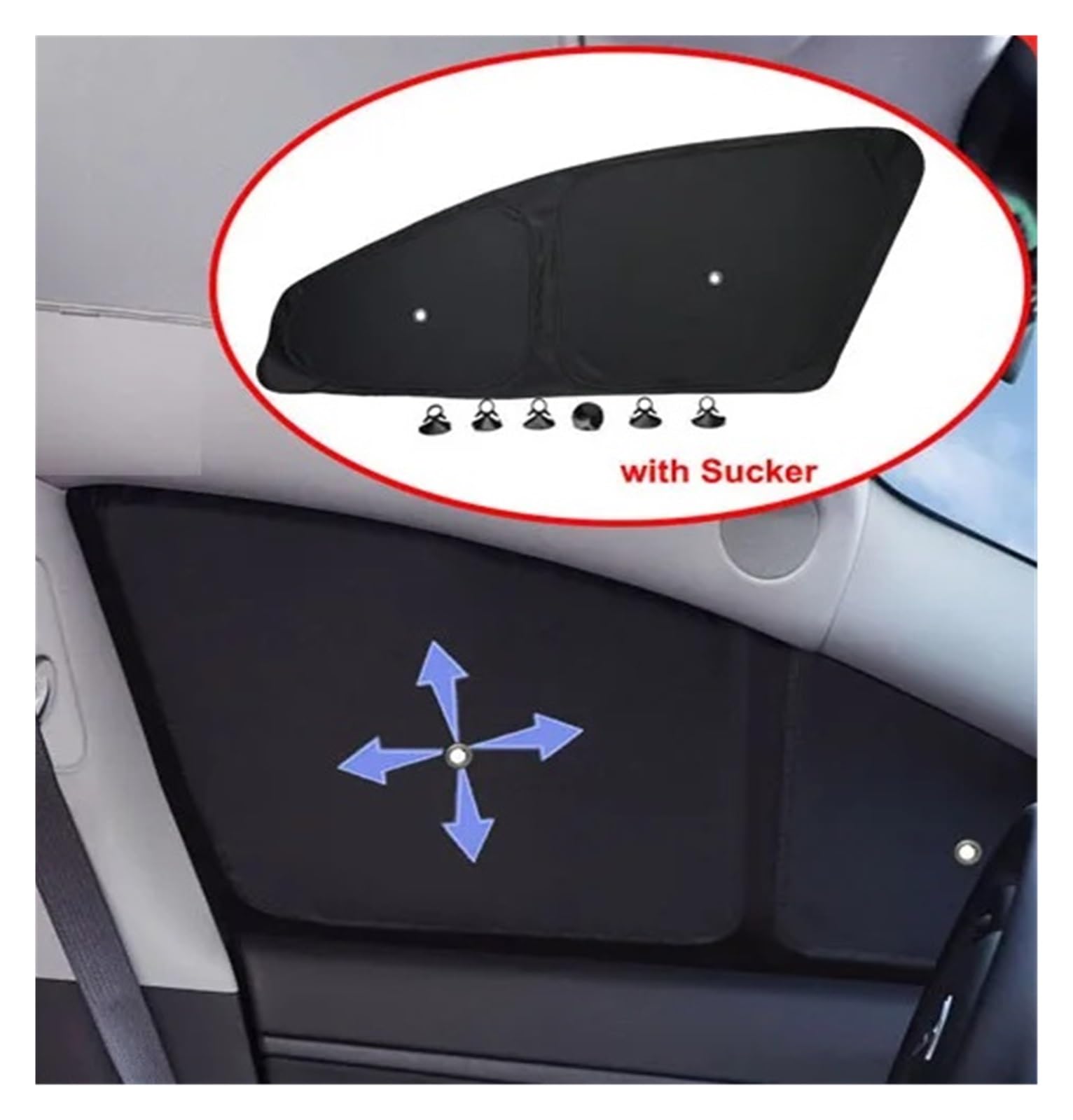 Parasole Macchina Per Tesla Modello 3 Y S X Finestrini Laterali Privacy Tenda Sole Cieco Ombreggiatura Personalizzata Anteriore Posteriore Parabrezza Parasole Auto Parasole (Misurare : MS 6 windows)