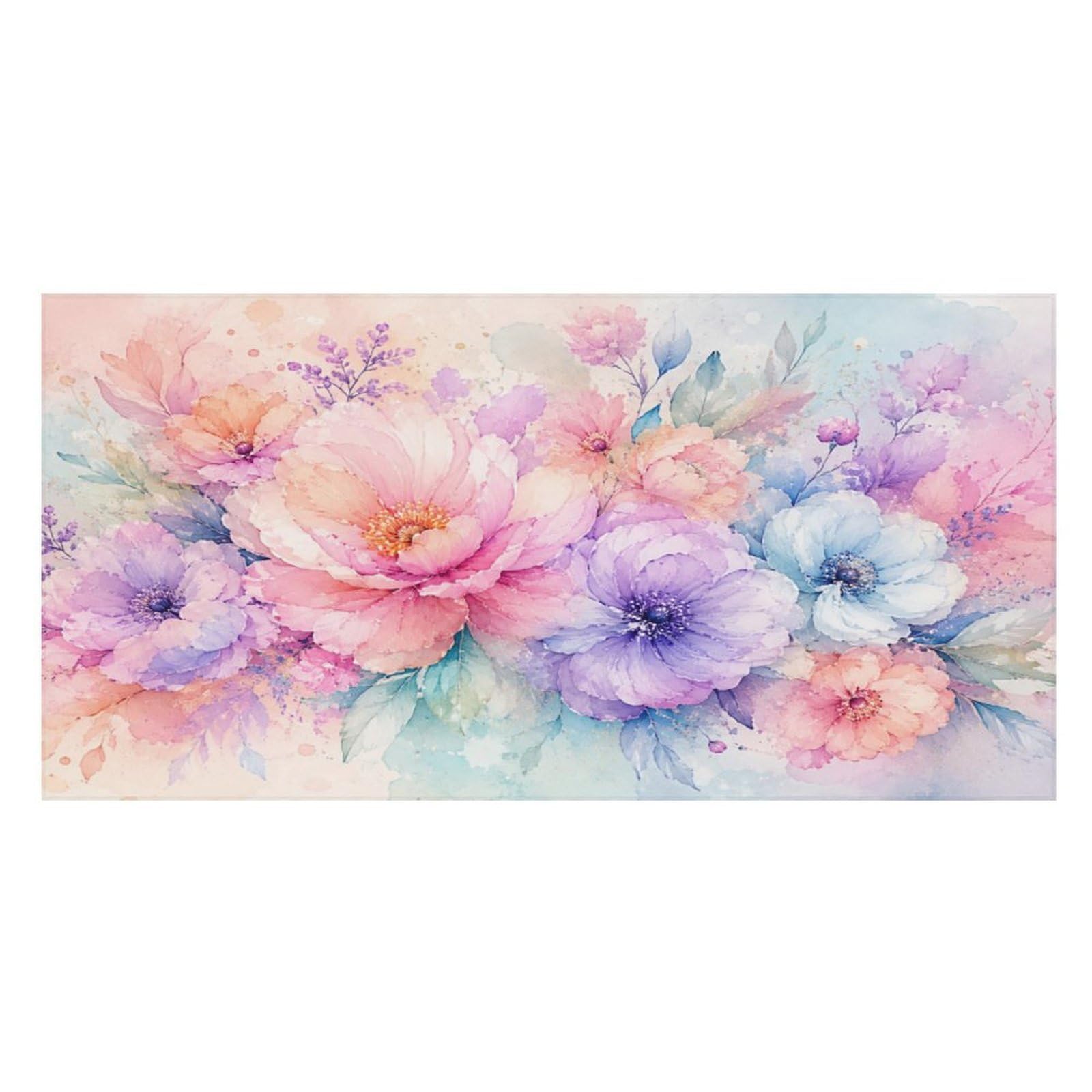 Anceky Pastel Floral Watercolor Bouquet Oversized Beach Towel Quick Dry Sand Free Microfiber Travel Towel Lightweight Multi Purpose Beach Blanket Pool Gym Bath Towel 63x31 in