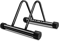 SULISAIS Adjustable Bike Stand - Stable Bicycle Parking Rack for Mountain, Road & Folding Bikes, Indoor/Outdoor Black