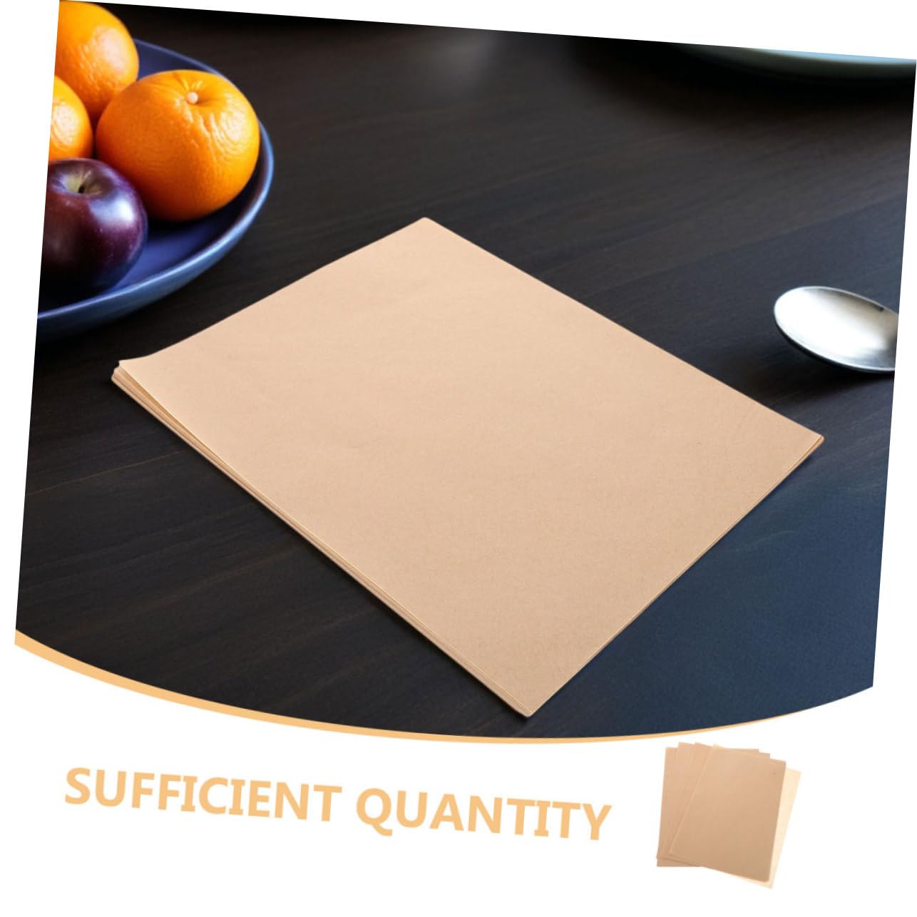 Carta per Fritti Antigoccia 500 Pezzi Grease Proof Paper per Pizza, Grigliata e Frittura, Carta Oleata per Cucina Finitura Rustica