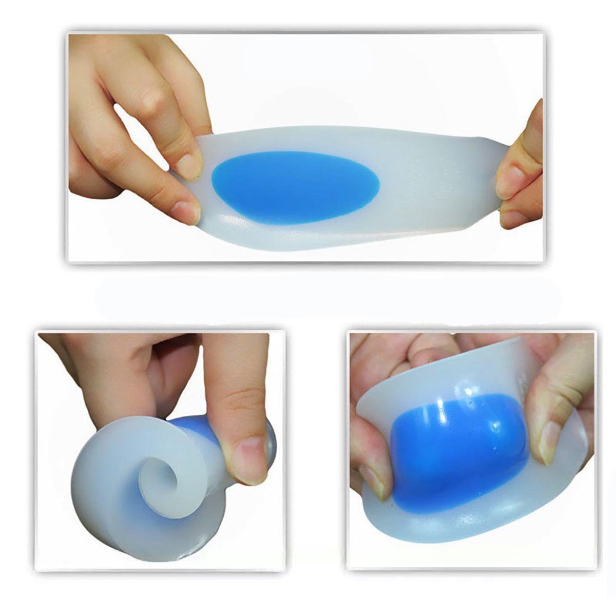 PEDIMENDTM Silikon-Gel-Kissen für Ferseneinlagen, zum Schutz von Reibung und Linderung von Fersenschmerzen, Orthopädische Einlegesohle bei Mittelfußknochenschmerzen, Schuheinlagen für Unisex-Fußpflege