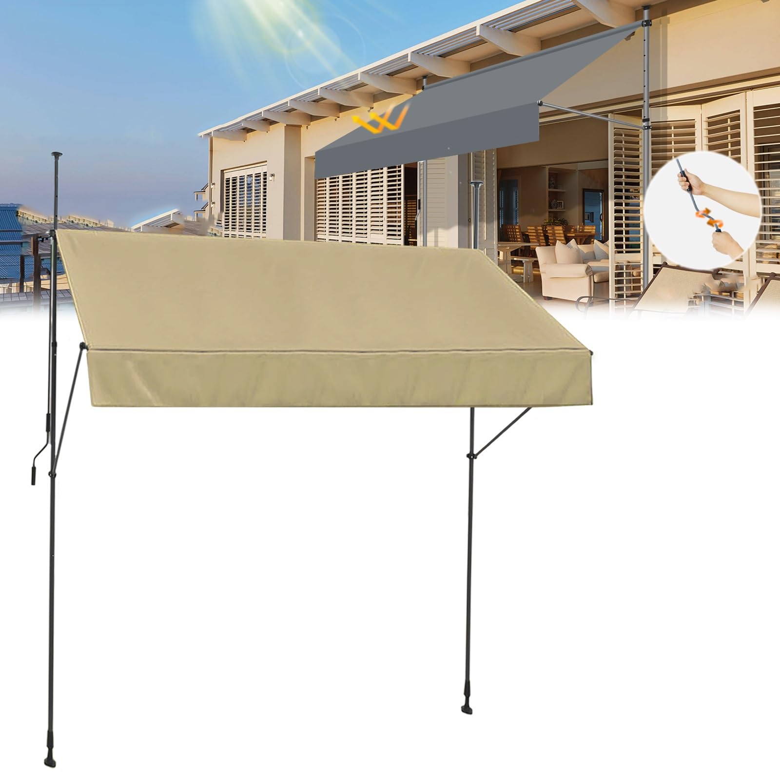 Amazon.co.jp: 日よけシェード サンシェード、幅300 × 奥行90 × 高さ