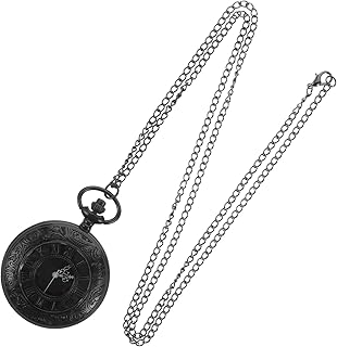 アンティーク懐中時計 ローマ数字デュアルディスプレイ 携帯用メンズレディース ヴィンテージチェーン付きレトロ装飾 時計 対応