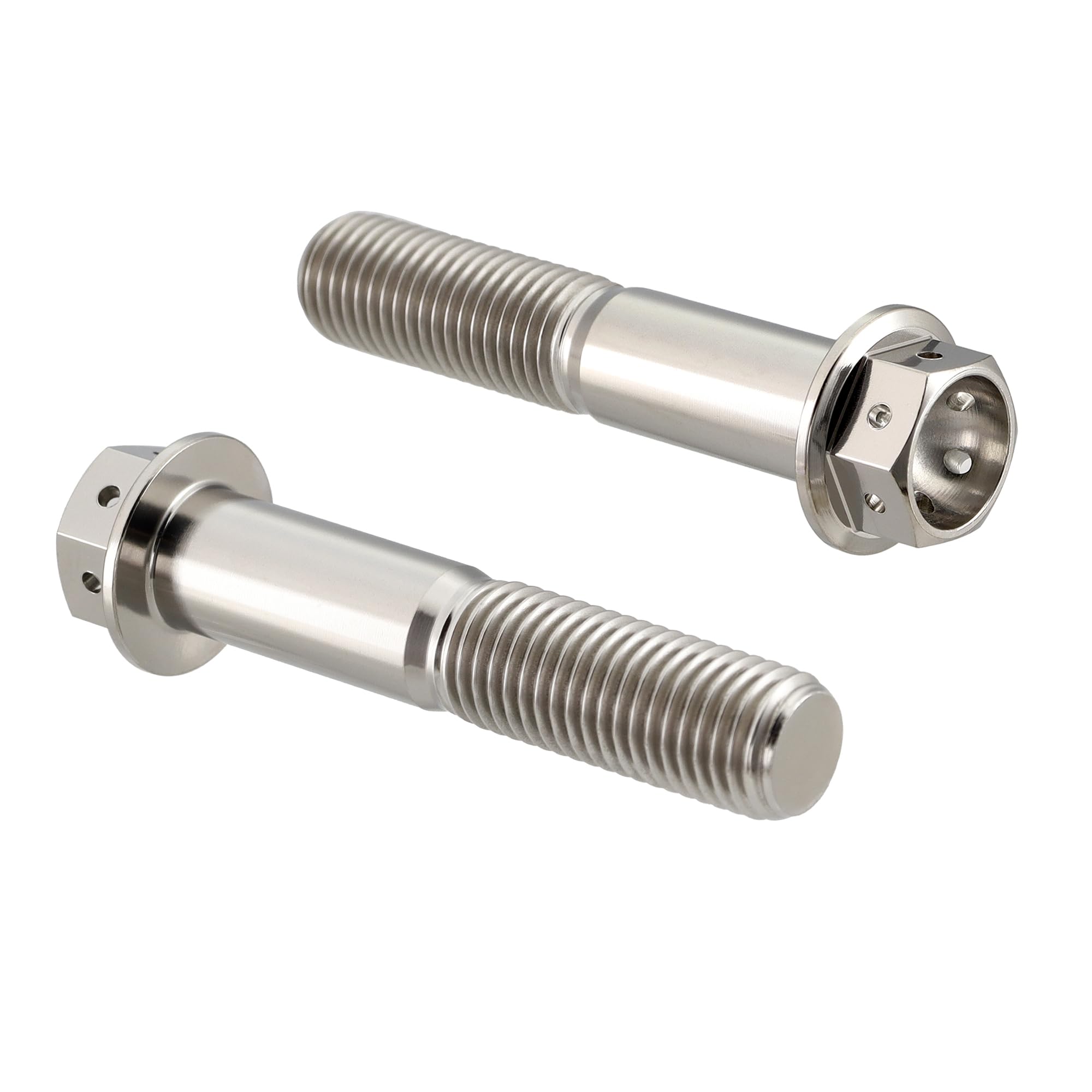 RISON-Titanium Tornillos de Brida de Titanio M10x1.25x30mm, 5 Piezas Tornillos de Cabeza Hexagonal con Reborde, Tornillos de Máquina Cabeza Allen, Accesorios de Modificación para Motocicleta, Bici