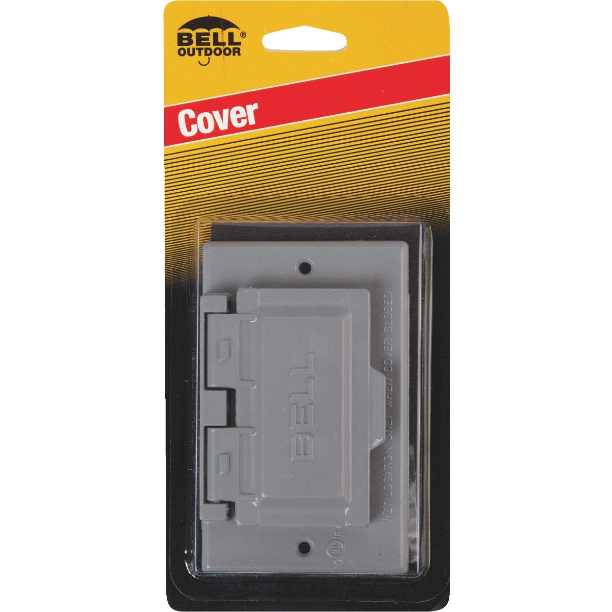 Hubbell-Bell 5121-5 One Gang Switch Cover - Gray, Weatherproof Toggle Switch Cover