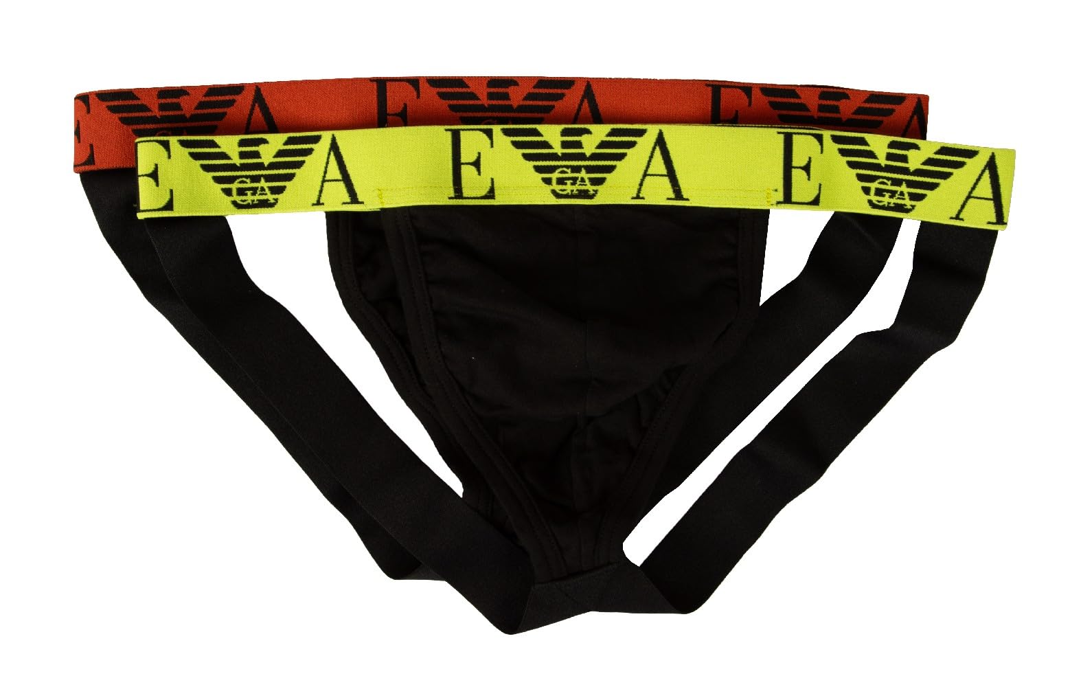 Emporio Armani Suspensorio suspensorio Pack 2 Piezas Calzoncillos Hombre elástico a la Vista Ropa Interior artículo 111932 3F715 suspensorio 2, 07320 Nero/Nero - Black/Black, M