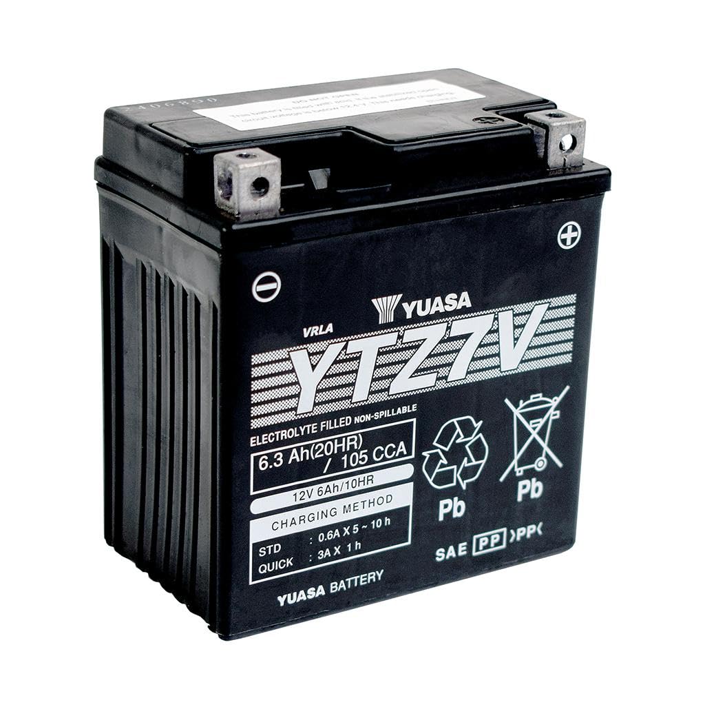 Yuasa YTZ7V 12V 105 CCA Batería de alto rendimiento libre de mantenimiento Batería AGM VRLA para moto gratis