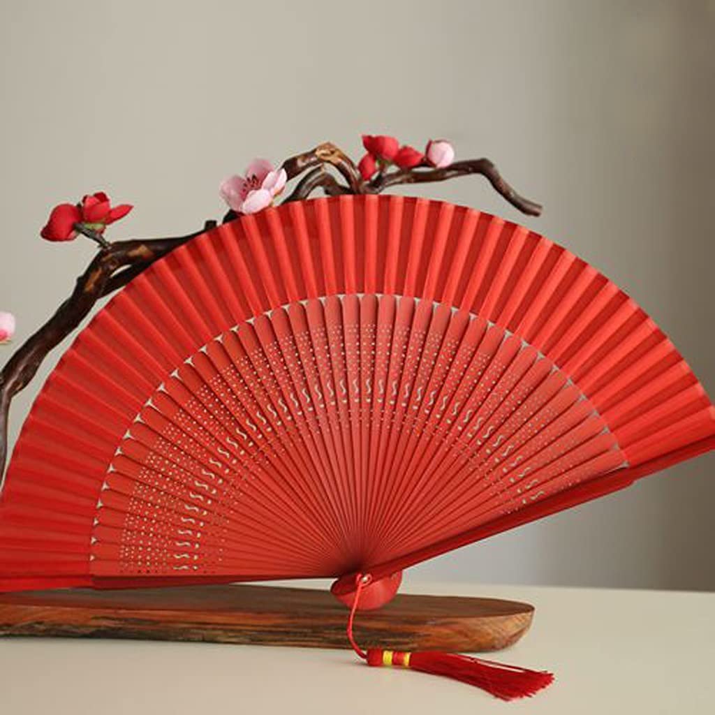 赤い扇子デザイン座布団　10個セット Amazon.co.jp: 扇子赤い扇子、音楽祭用の竹の柄扇子
