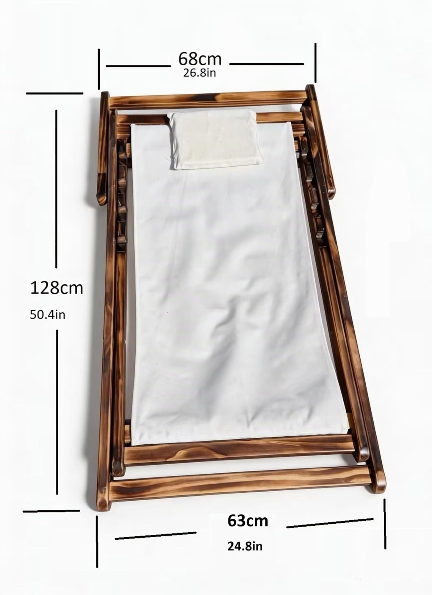 Heehee Sedie a sdraio in legno regolabili in altezza, extra larghe ed extra lunghe; sedie pieghevoli; sedie a sdraio in legno da giardino e da esterno per spiaggia e piscina con tela di sospensione re