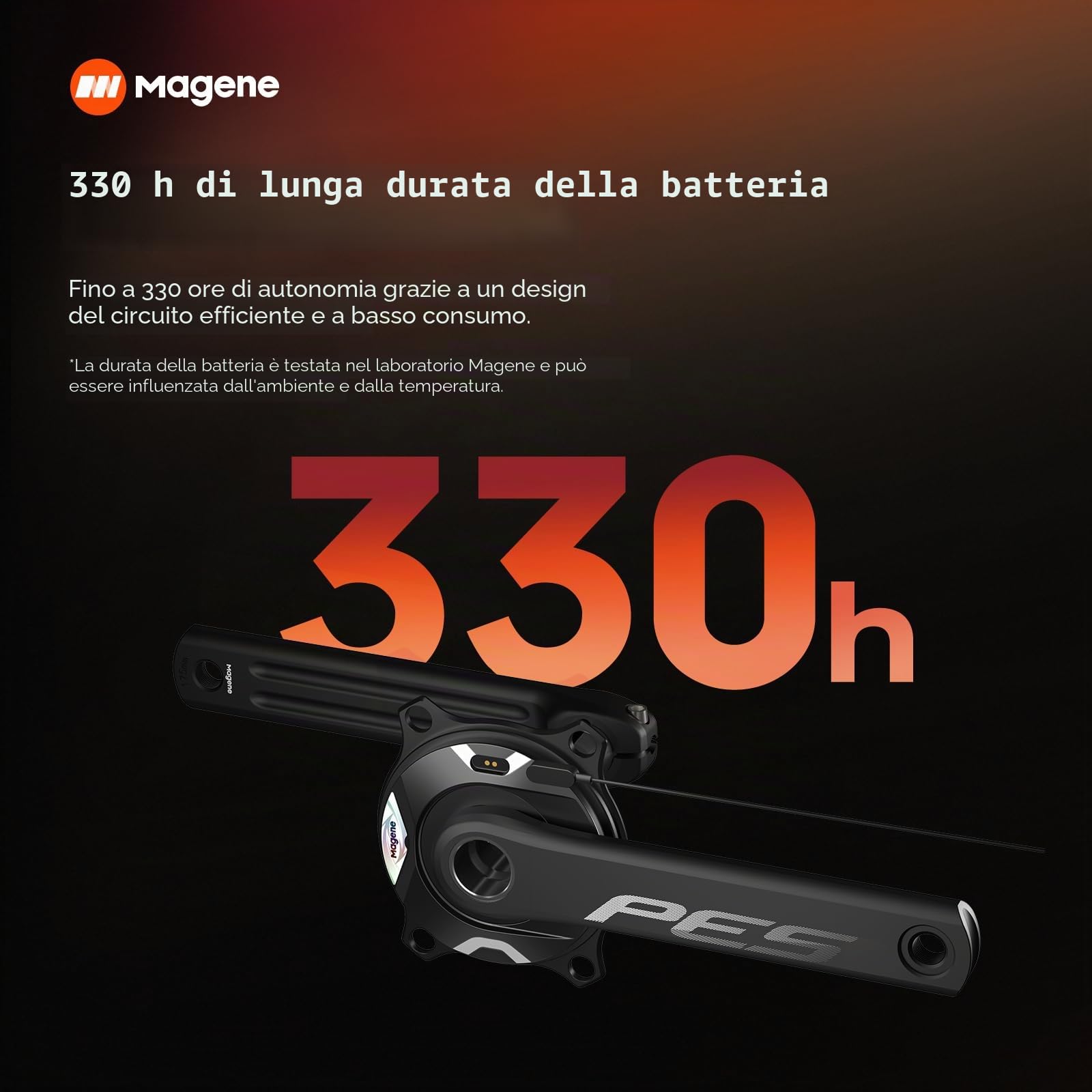 Magene Set misuratore di Potenza PES P515 da 165 mm con Corona QED 52-36