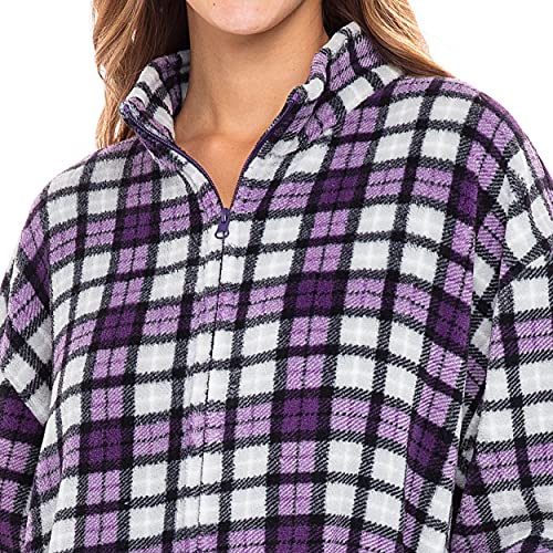Image of Alexander Del Rossa Long Zip Up Robes, Plush Zipper Robes for Plus Size, Housecoats Zipper Front