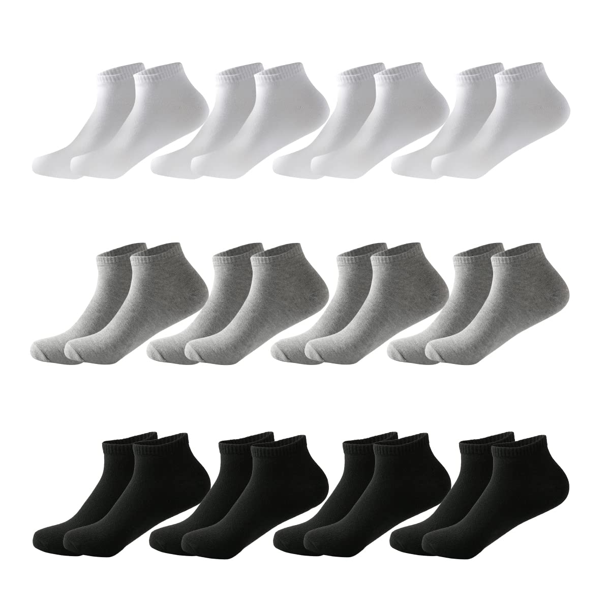 MOCOCITO 6/8/12 Pares Calcetines Cortos Hombre & Mujer | Calcetines Deporte | Calcetines Mujer Divertidos | Calcetines Invisibles Mujer | Talla:35-48
