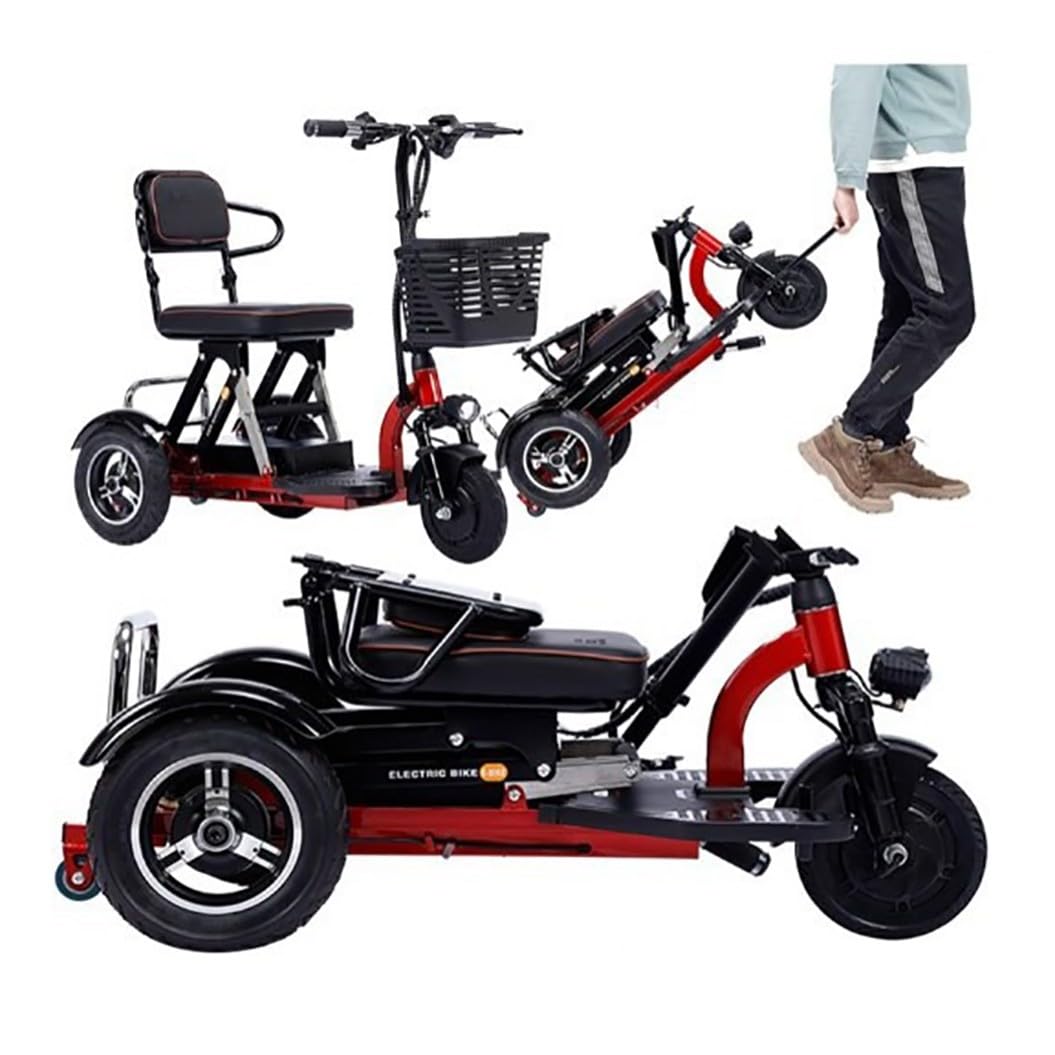 DGHKB Scooter De Movilidad Eléctrico Plegable,Mayores Silla De Ruedas Eléctrica,Mobility Scooter,Triciclo Adulto,para Personas Mayores, Viajes, Adultos 20ah