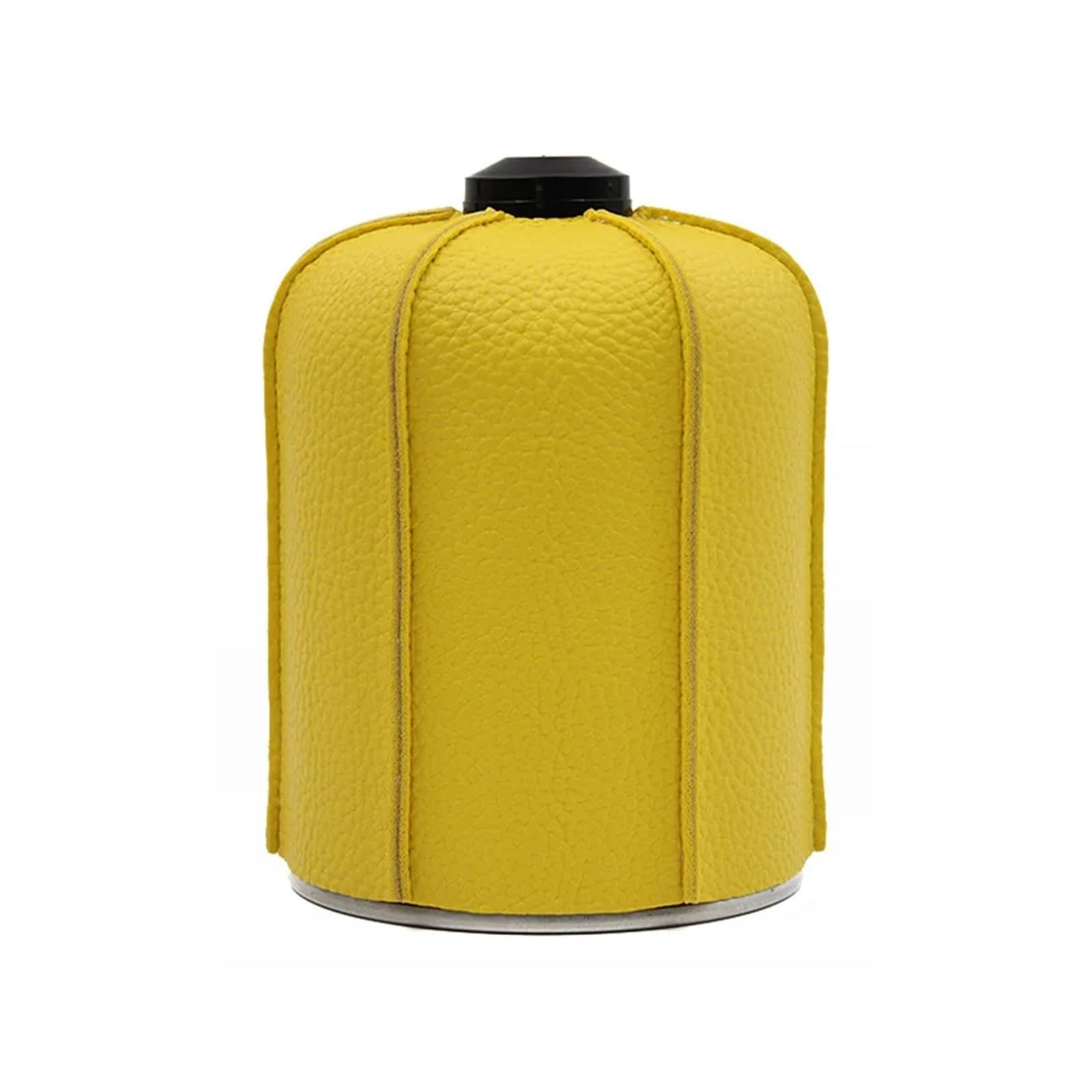 1pcs Flat Gas Canister for Outdoor Camping, Leather Cover, Alpine Picnic Protector, Butane, 1 Pcs (Yellow L)