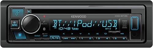 Miniatura 2 de Kenwood Receptor de CD KDC-BT35 1-DIN, Bluetooth, Alexa integrado, SiriusXM Ready, USB frontal y AUX, iluminación variable, listo para aplicación