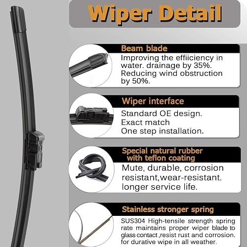 Miniatura 3 de 3 limpiaparabrisas para Mercedes Benz GL13-16 GL450 GL350 GL550 ML 12-15 ML350 ML550 ML63 GLE Windsield limpiaparabrisas de equipo original de alto