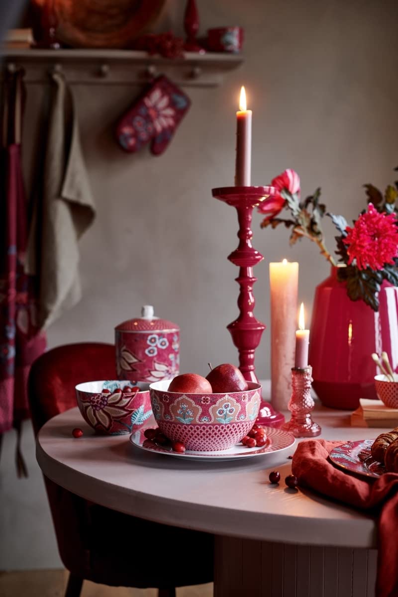 Pip Studio 51020161 Flower Festival Teeset Large Dark pink Set3