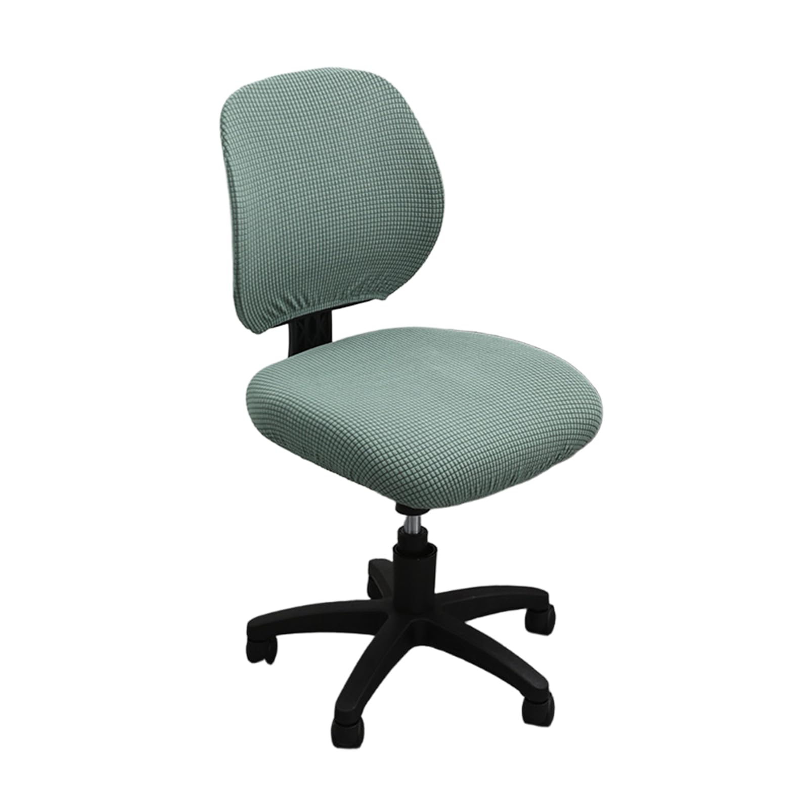 Housse de chaise de bureau verte : lot de 2 protections de siège pivotant en tissu extensible