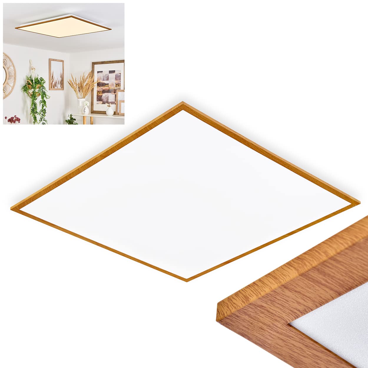 Barasat LED Panel Deckenleuchte | 36 Watt | Dimmbar & Farbwechsel | Bluetooth Lautsprecher | Fernbedienung