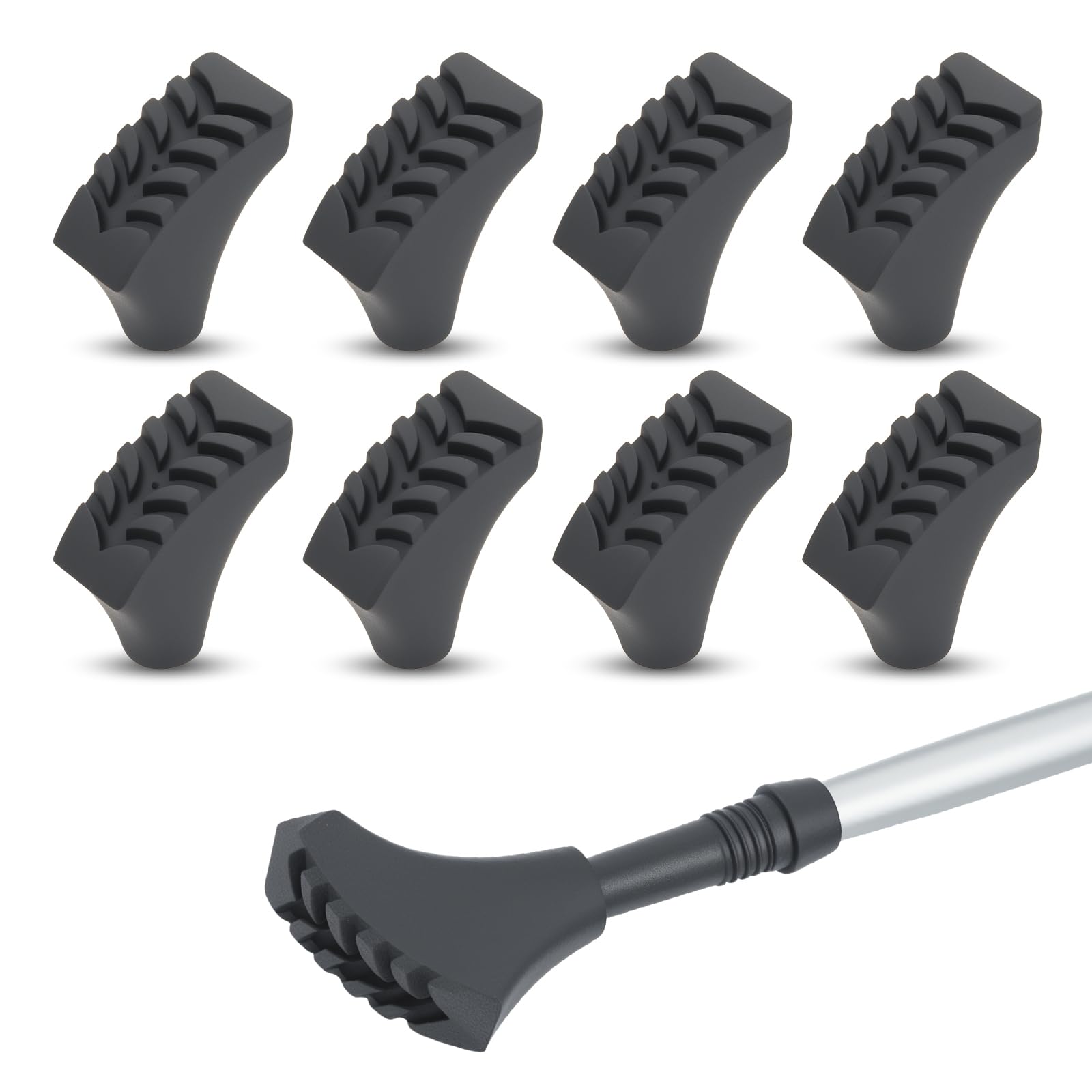 OTraki Bastoncini da Trekking in Gomma, 8 Pezzi Gommini per Bastoncini Nordic Walking Universale,Tappi Bastoncini Trekking,Gommini Bastoncini Trekking per Passeggio Escursioni
