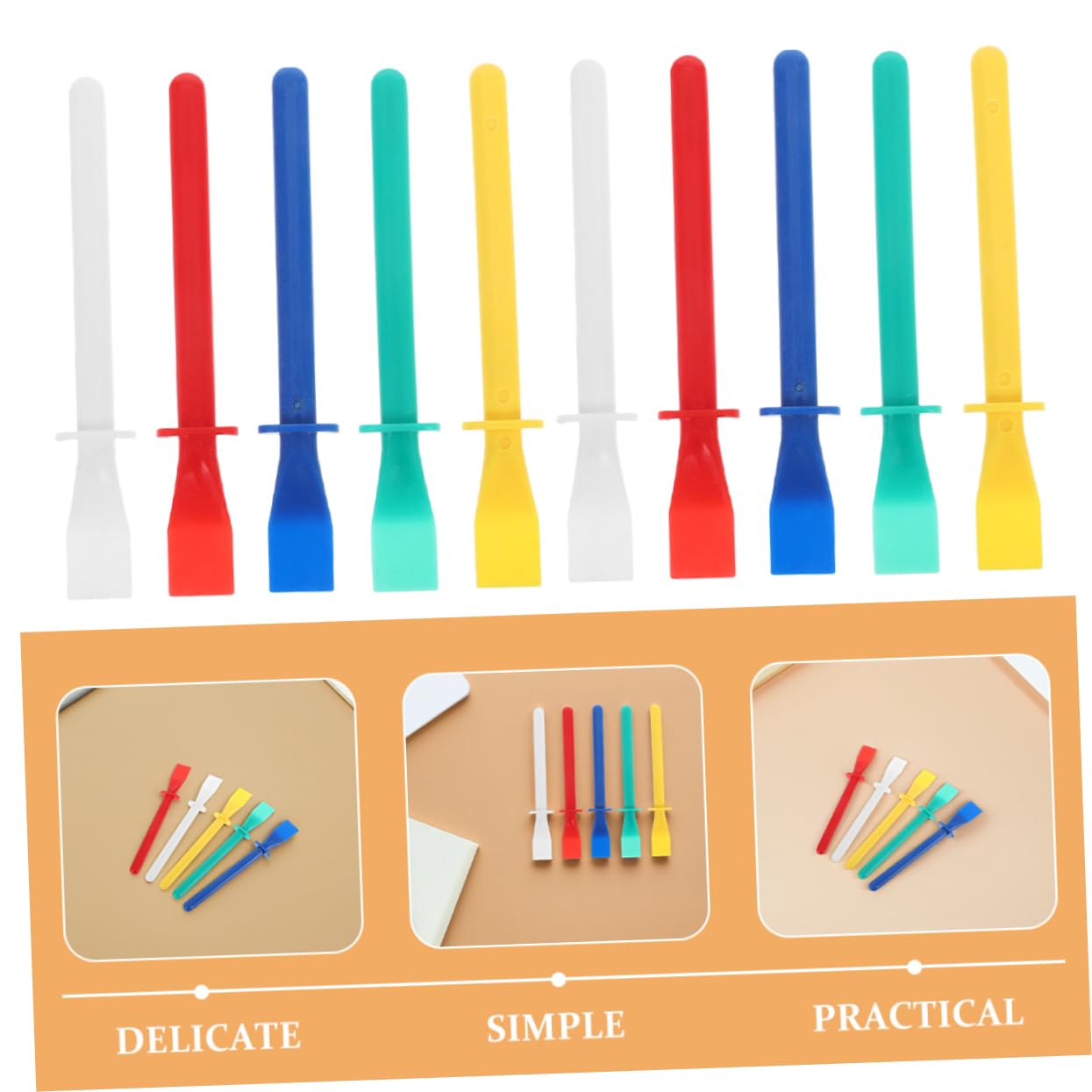 TEHAUX 250 Pezzi Kit Applicatori Colla Spatole per e Progetti Creativi Strumenti per Applicazione Colla e Raschiatura per da Te e Modellismo
