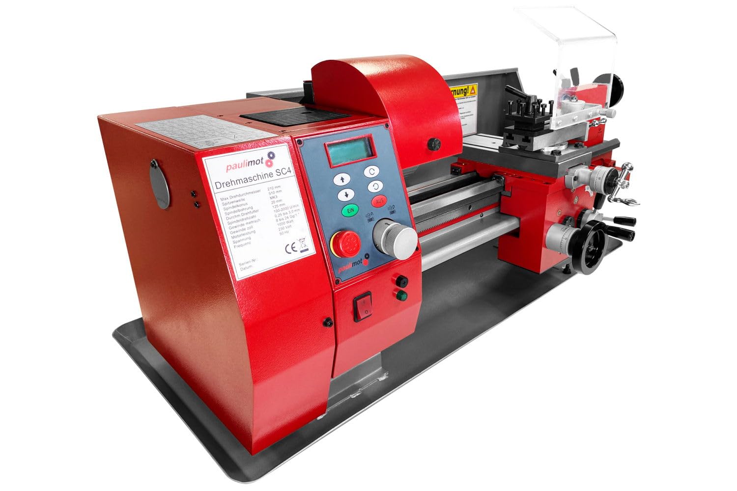 PAULIMOT Drehmaschine SIEG SC4 mit 125 mm Futter, 510 mm Spitzenweite
