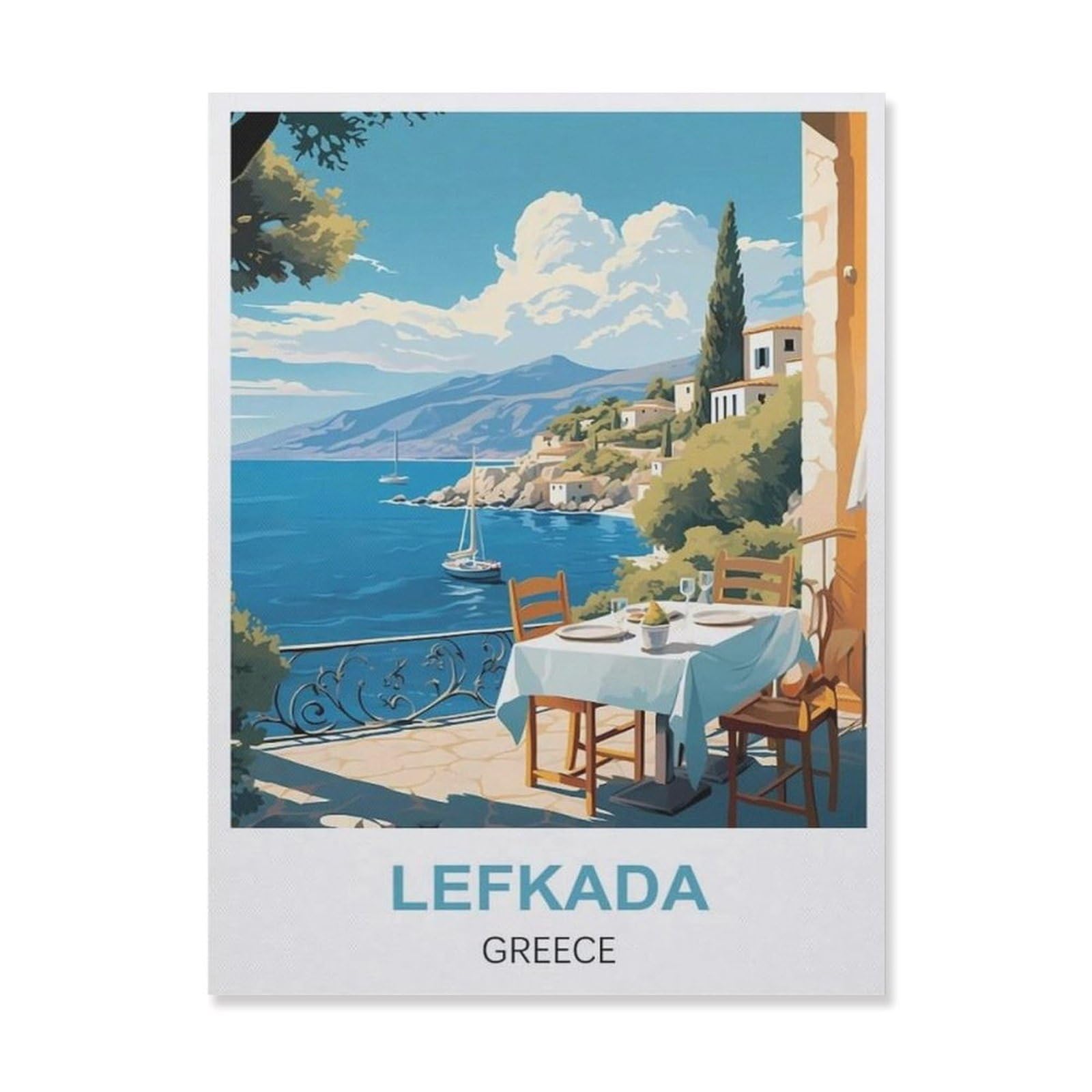 Funny Metal Tin Signs，Lefkada Greece(30x40cm）