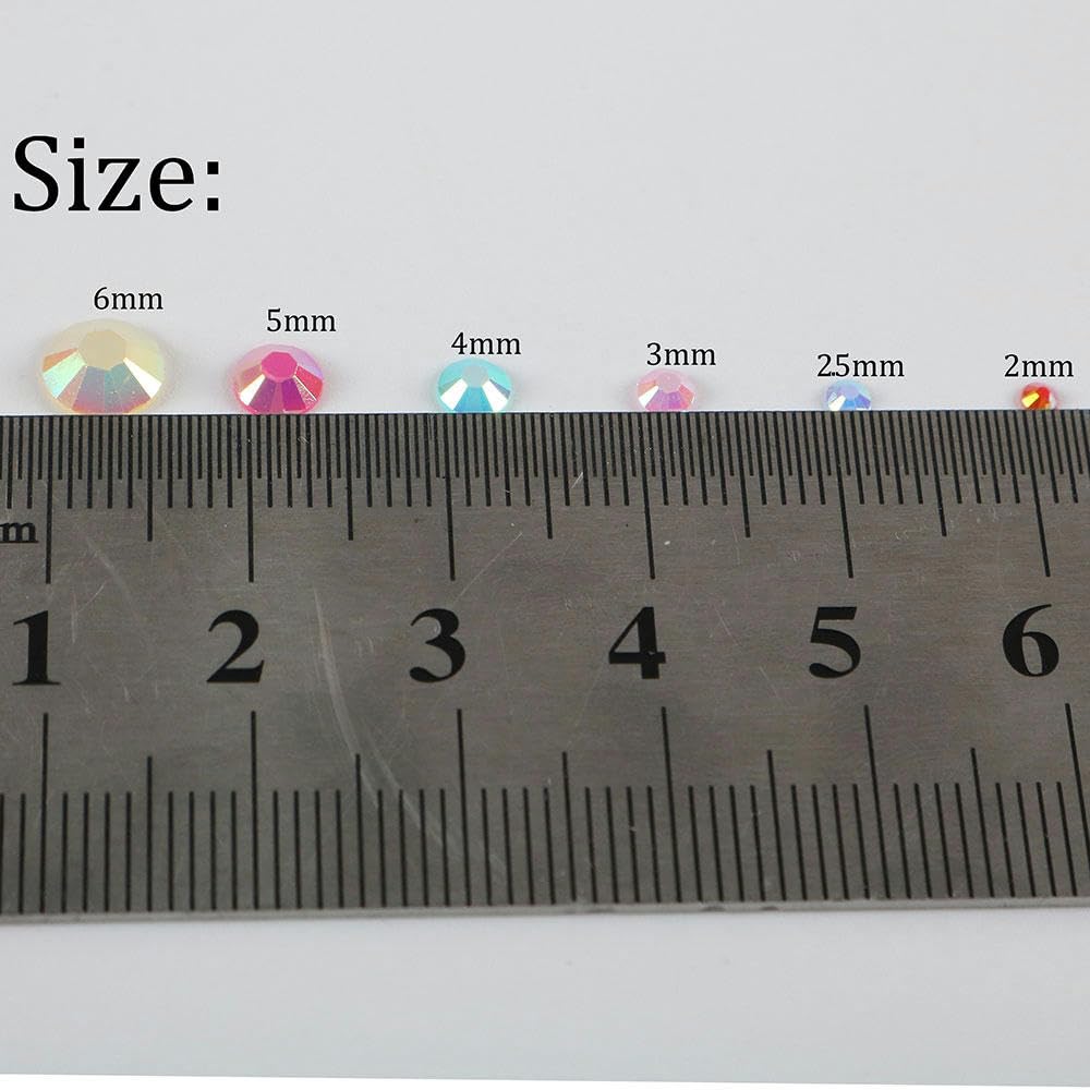 3000 Strass In Resina Flatback – Dimensioni Miste 2-6mm, Trasparenti AB Gelatina – Con Penna Cerata, Per Decorazione Tazze, Bottiglie, Unghie