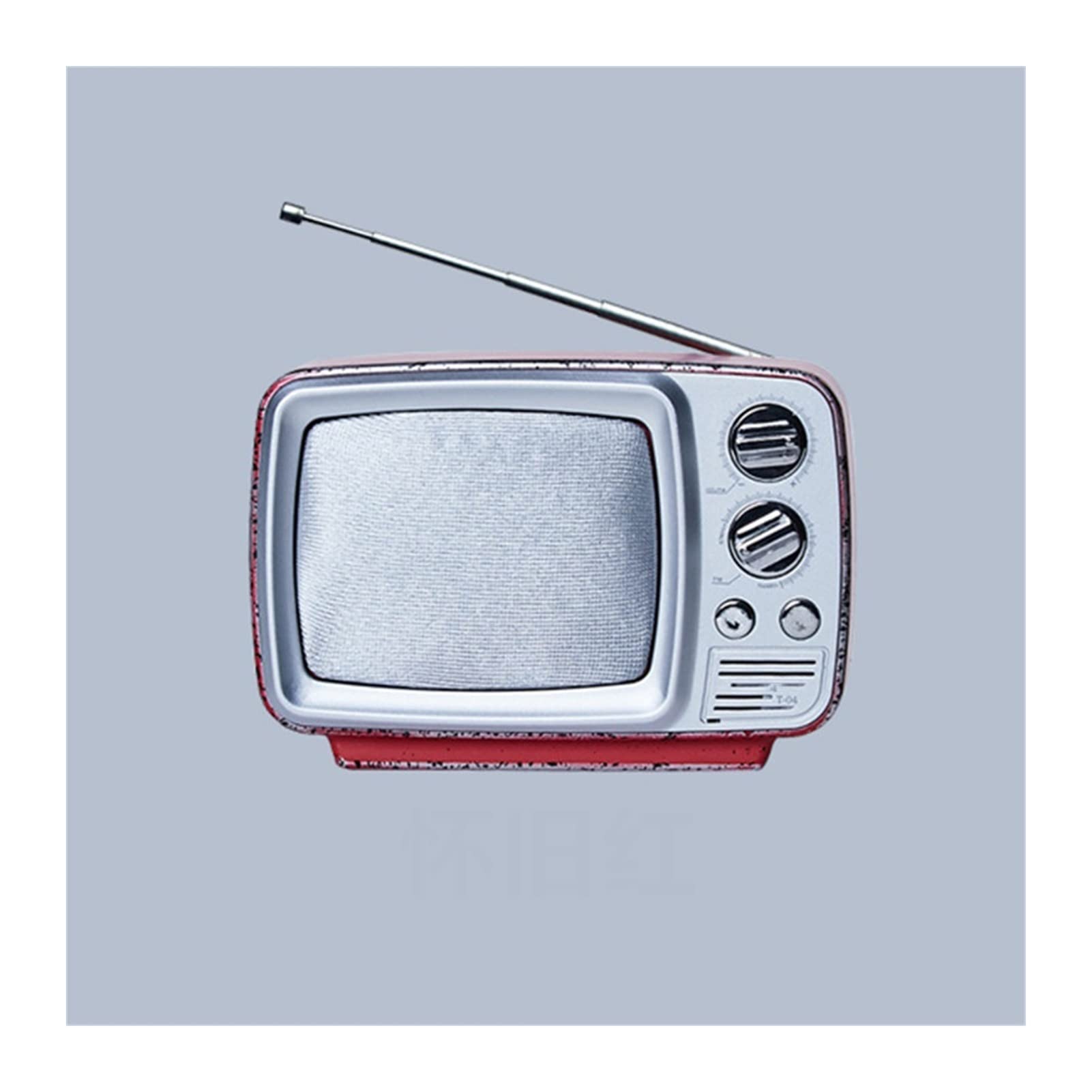 Speaker Radio Retro Tv Recorder Old-Fashioned 80'S Portable Card Mini Speaker-Nostalgic Red-11