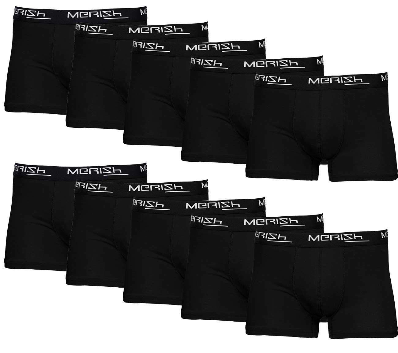 Merish Men's Boxer Shorts, S–5XL, Underwear, Underpants, Men’s Retro Shorts, Packs of 6, 10 or 15