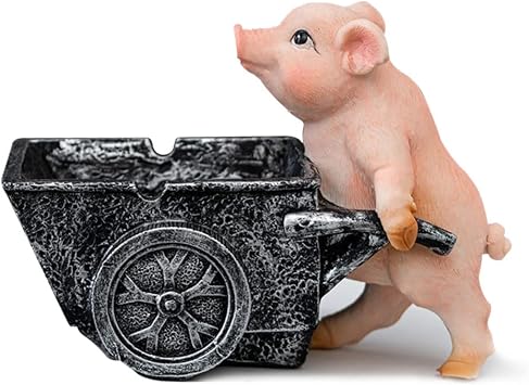 Cigar Ashtrays,Cool Cute Dog Pig Shape Outdoor Patio Home Living Room Ash Tray,Funny Room Decor Pig