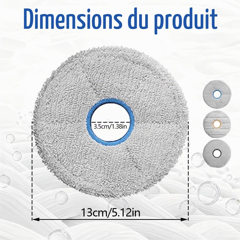 Serpillères pour Dreame Matrix10 Ultra / Matrix10 Pro Robot Aspirateur | Trois Types Différents d'Accessoires pour Tampons de Nettoyage, Multi-Serpillière, Pièces de Rechange Multifonctionnelles