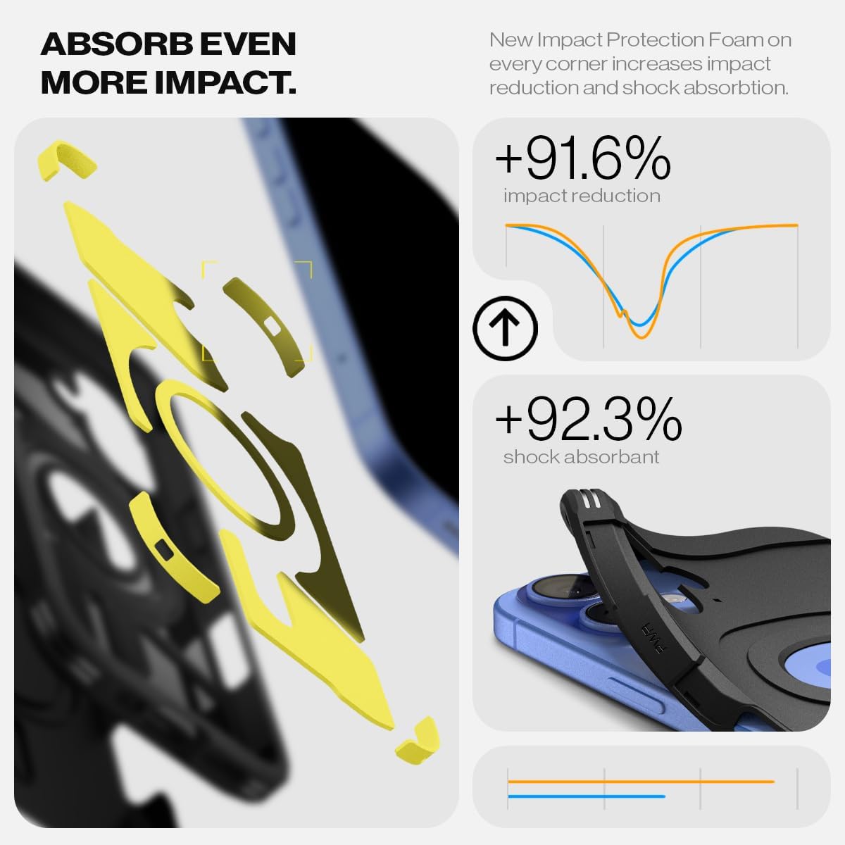 Spigen Case for iPhone 16 Case, Tough Armor Designed for Apple iPhone 16 - Black - Image 6