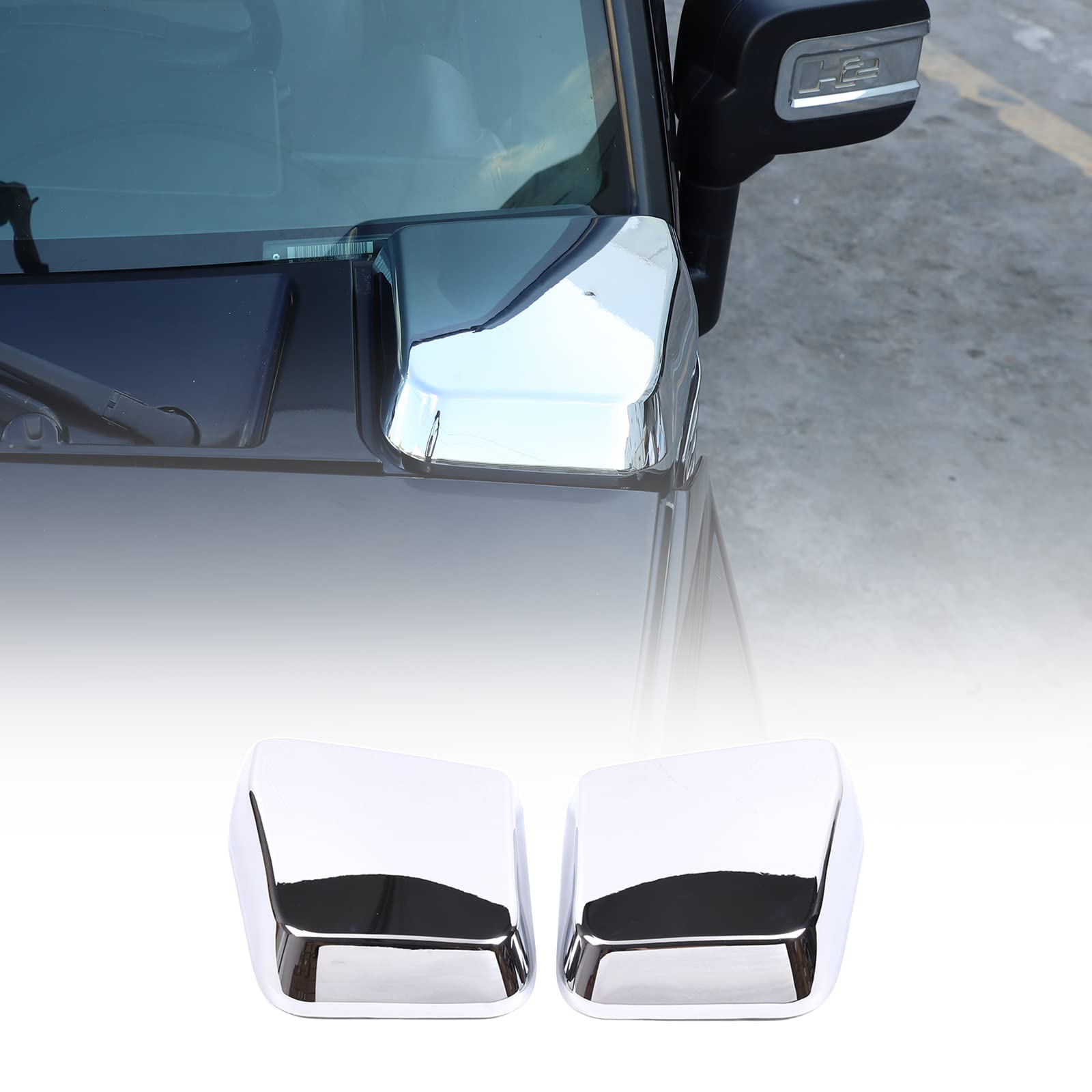 Side Air Intake Hood Vent Cover Bezel for Hummer H2 2003-2009, Car Hood Side Air Intake Vent Cover Molding Bezel, ABS (Sliver)