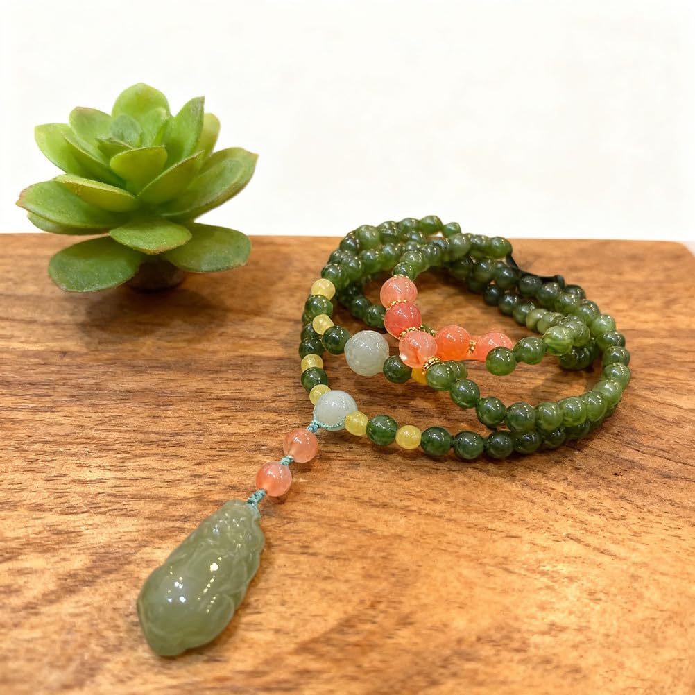 Pulseras con Cuentas de Cristal para Mujer, Pulsera de Jade Verde Natural, Pulseras elásticas con Cuentas de Chakras, Piedras Preciosas curativas, Joyas de Piedra, meditación,Jasper