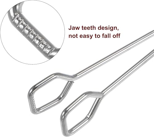 Miniatura 5 de HARFINGTON Pinzas de tijera de acero inoxidable de 11 pulgadas para barbacoa con asas de PVC azul para cocinar alicates de pan