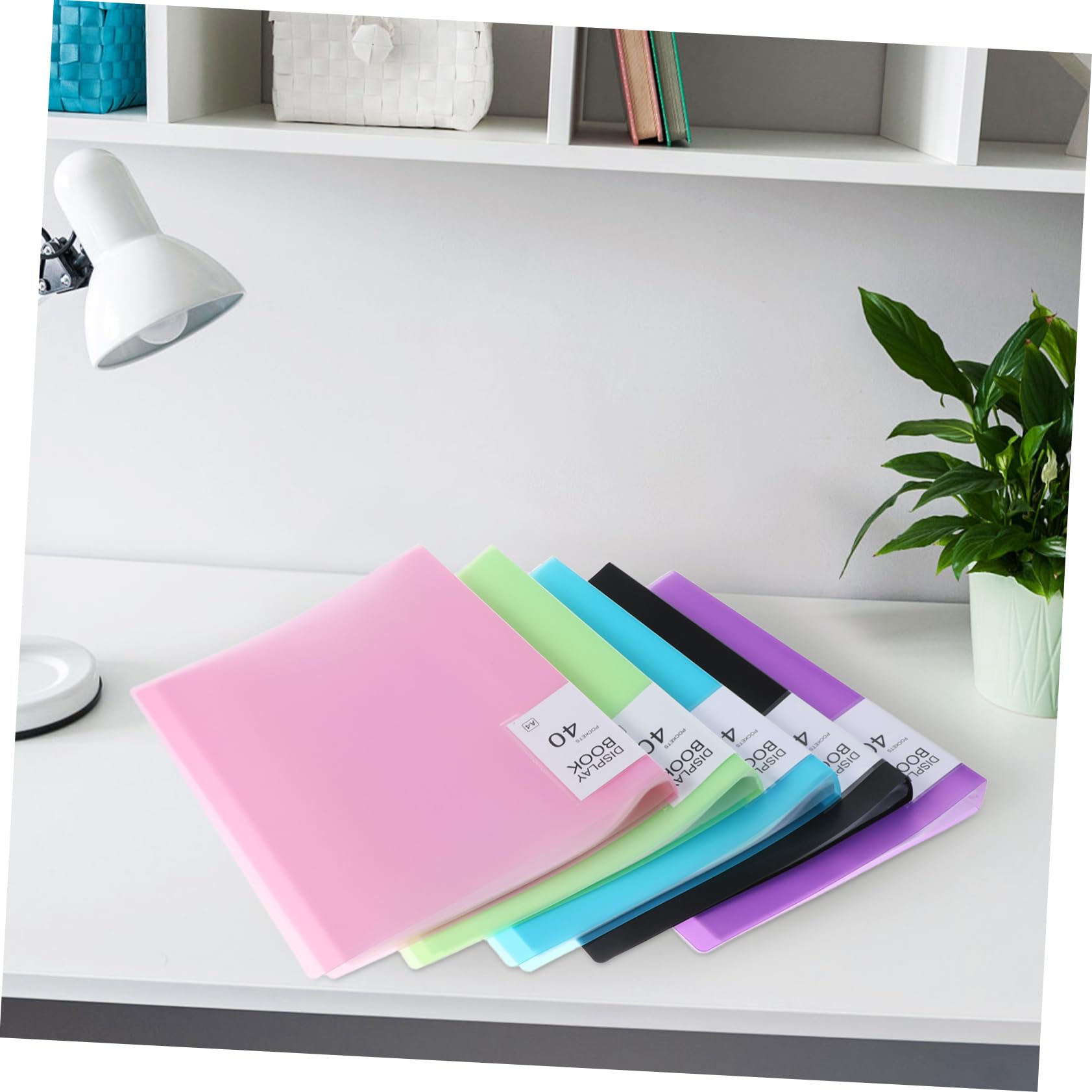 Artibetter 5pièces Pochette Plastique pour Classeur Pochettes Transparentes Organisateur de Dossiers pour Documents Œuvres Art et Souvenirs