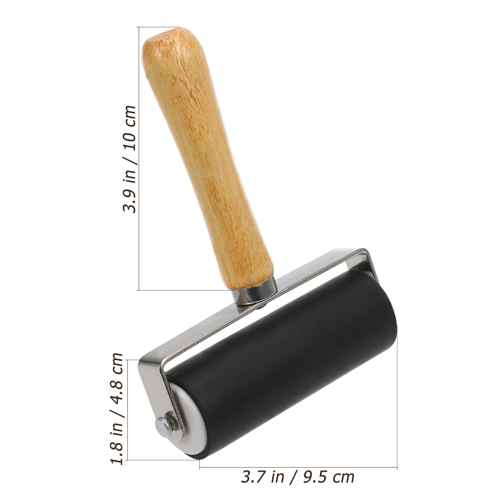 Ciieeo 4 Pcs Rubber Brayer Rubber Roller Ink Stamping Roller Rubber Brayer Roller Rollers Oil Painting
