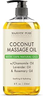 MAJESTIC PURE Coconut Massage Oil for Massage Therapy - Refreshing, and ...