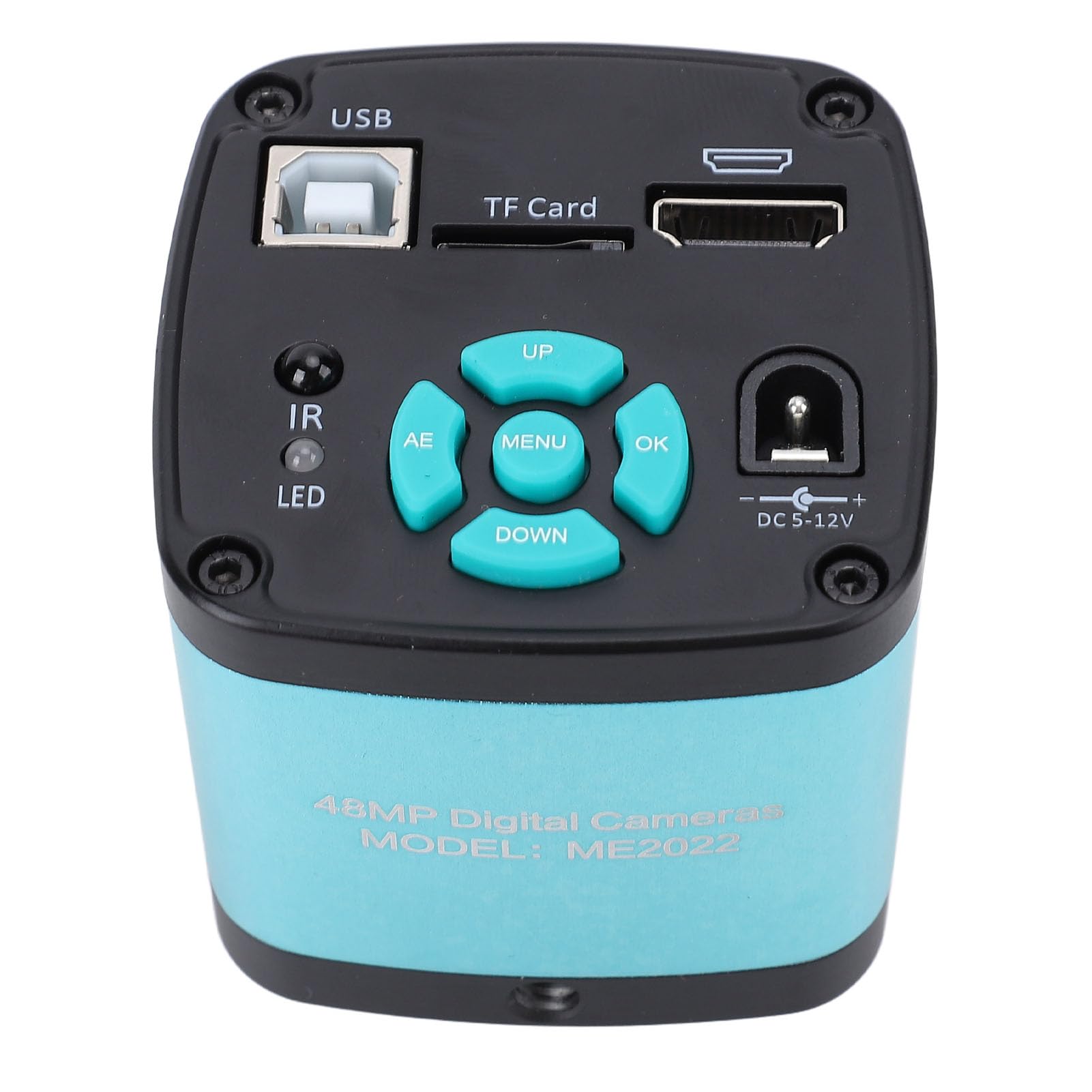 C Cámara de Microscopio de Montaje, Cámara de Microscopio Electrónico 48mp 4k 1080p Interfaz Multimedia Multimedia USB2.0 Salida 5X Cámara de Microscopio Industrial de Zoom