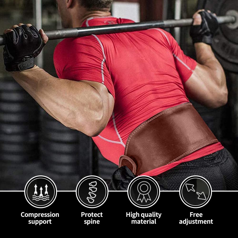 Cintura Powerlifting Mytra Fusion In Pelle - Con Fibbia A Leva, 10 Cm Larghezza - Foto 3