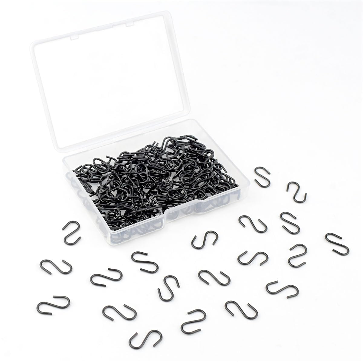 100 Ganci A S Piccoli In Metallo, 2,5 Cm, Per Appendere Gioielli, Utensili E Piante, Nero