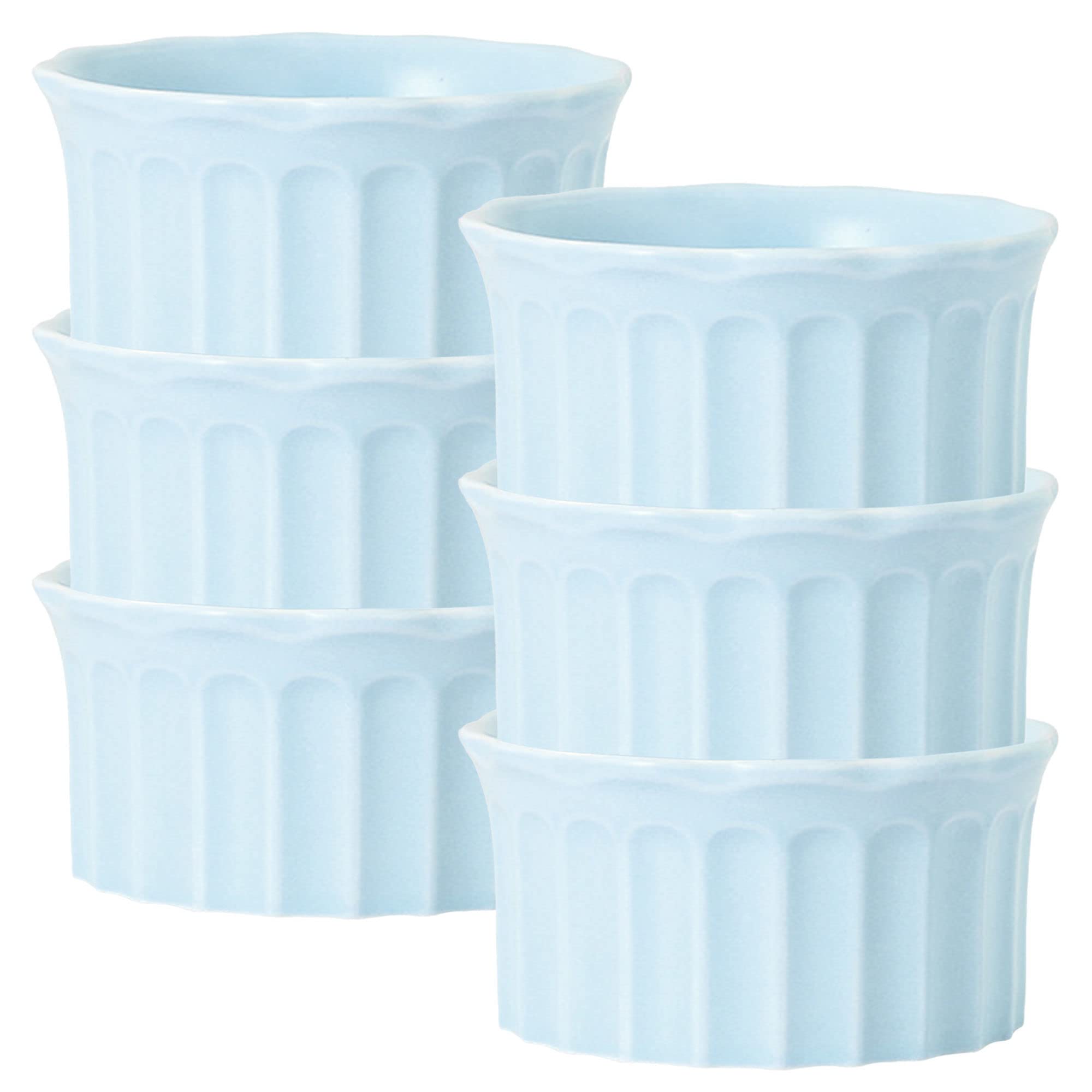Bol à soupe, bol à riz, bol à déjeuner, ensemble de ramequins, 230 ml, ramequins à crème brûlée, plats à soufflé allant au four, ramequins à soufflé, ramequins for friteuse à air-rose-lot de 8 (Color