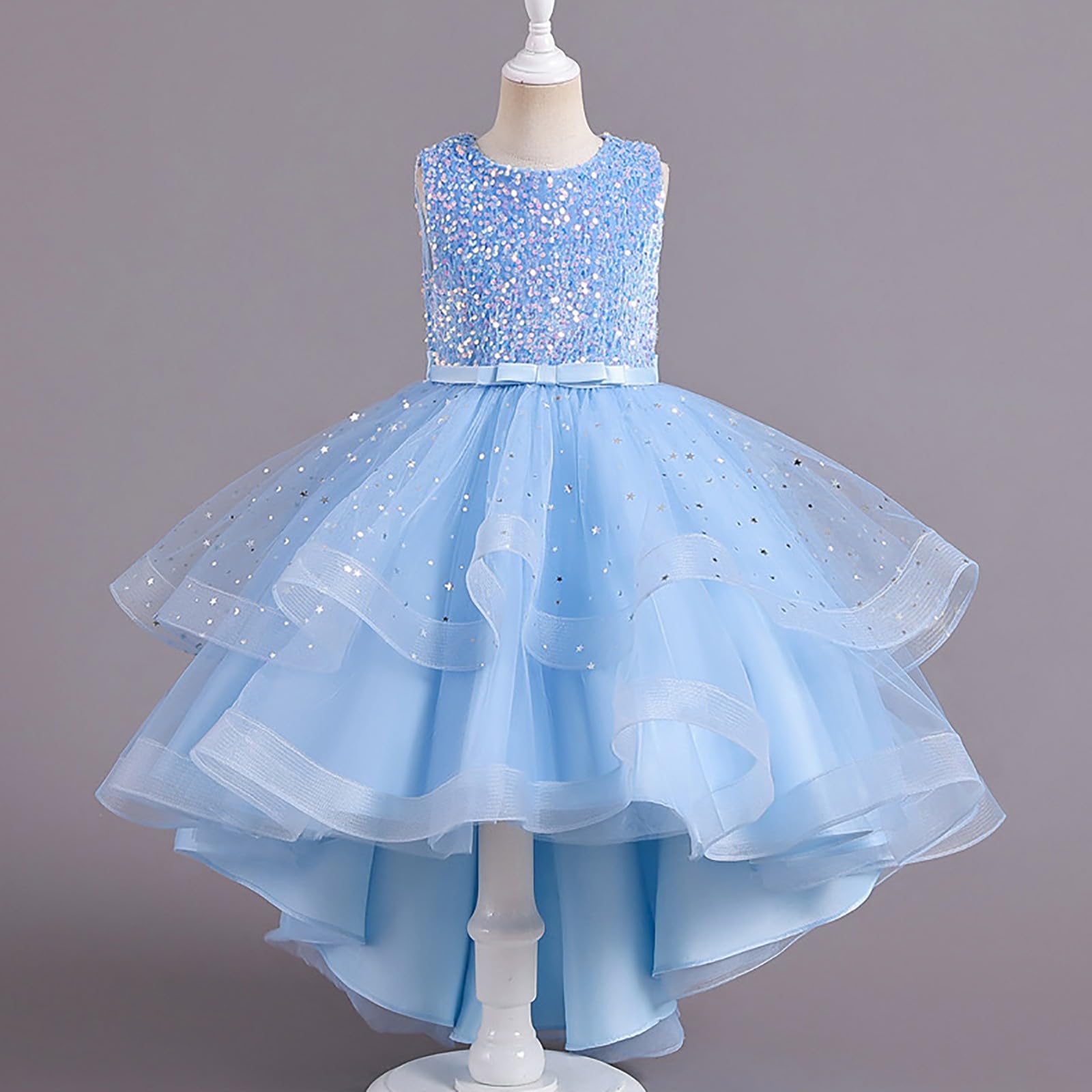 Abito da principessa per ragazze, con pizzo e tulle, per feste di compleanno, matrimoni, damigelle d'onore, vacanze, balli studenteschi
