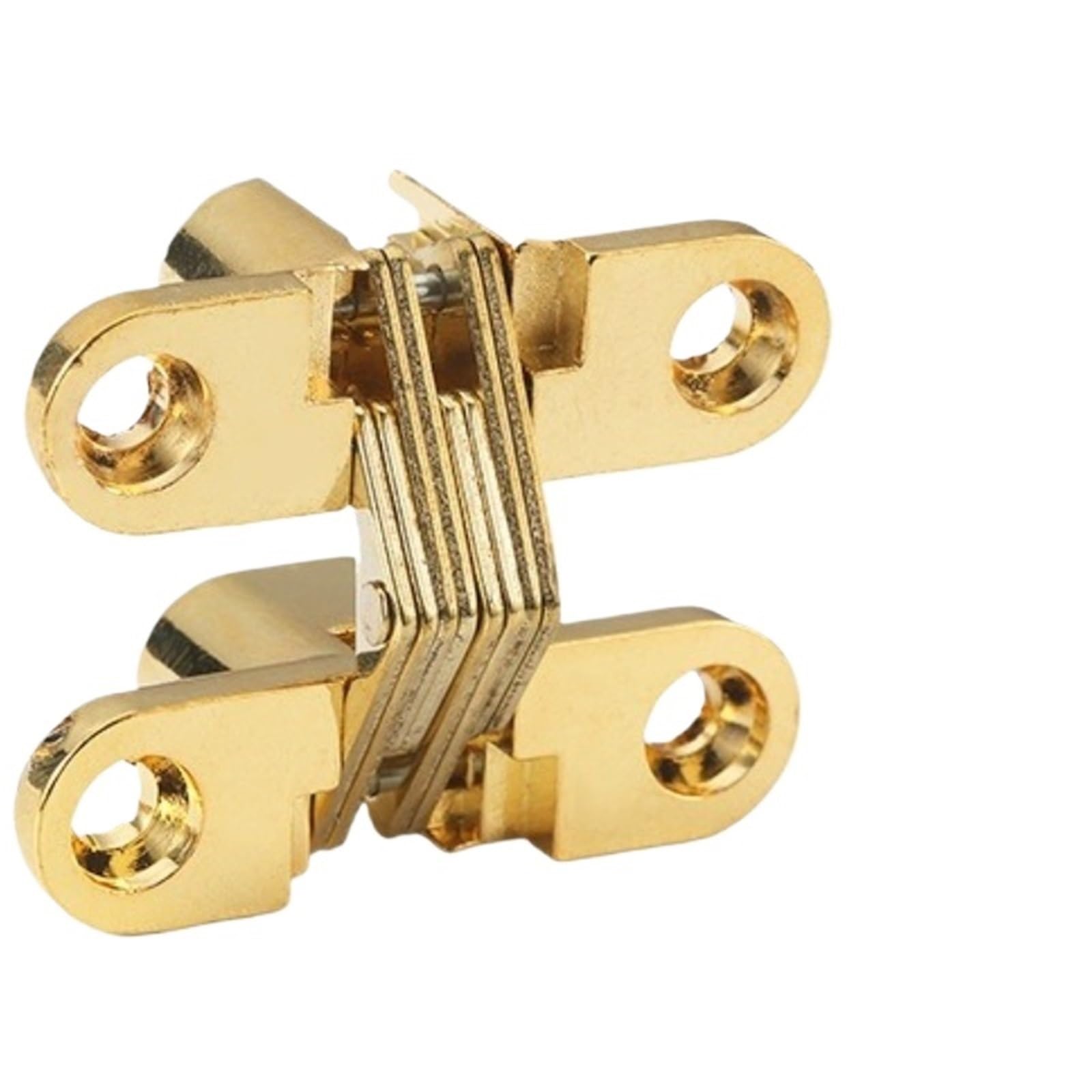 4Pcs Hidden Hinges Concealed Cross Door Hinge(Silver Color)