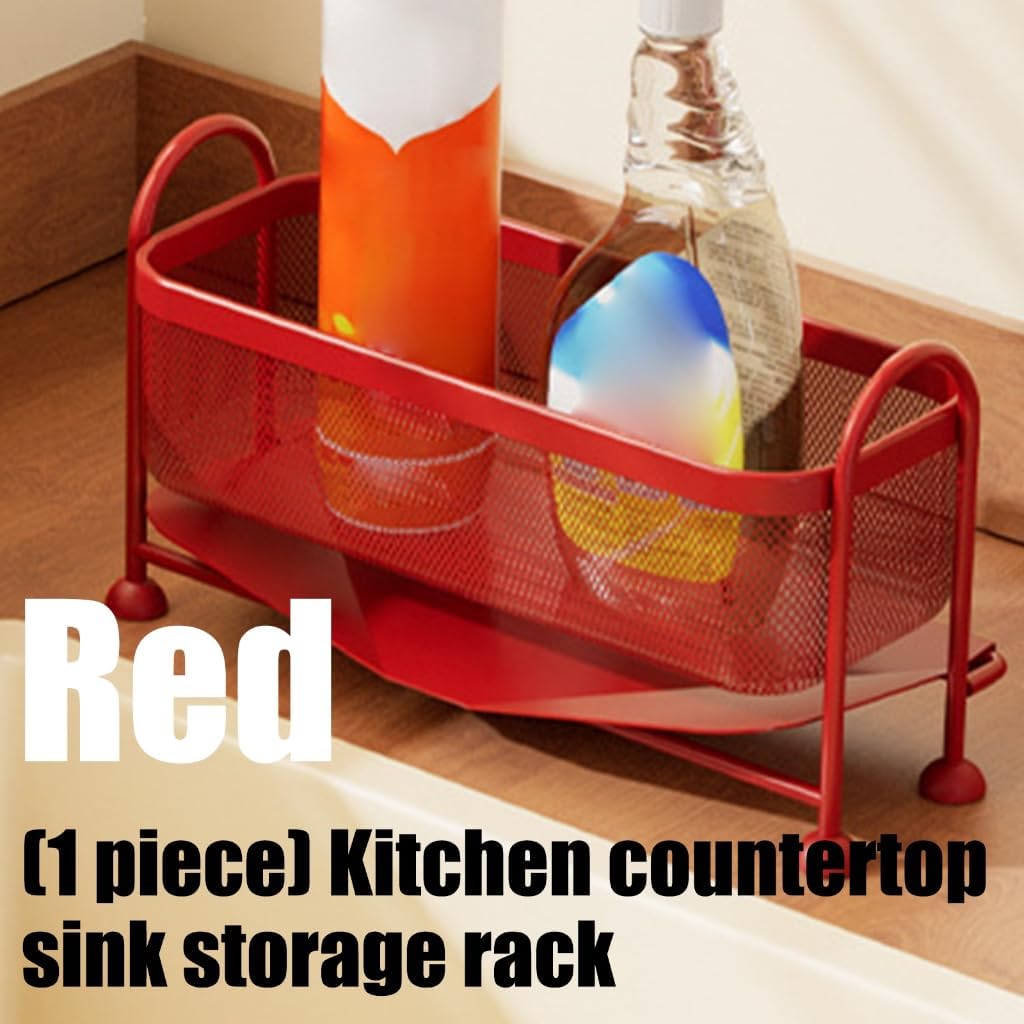 Space Efficient Kitchen Countertop Shelf Metal Frame Multiple Stage Storage For Cookware And Bottles