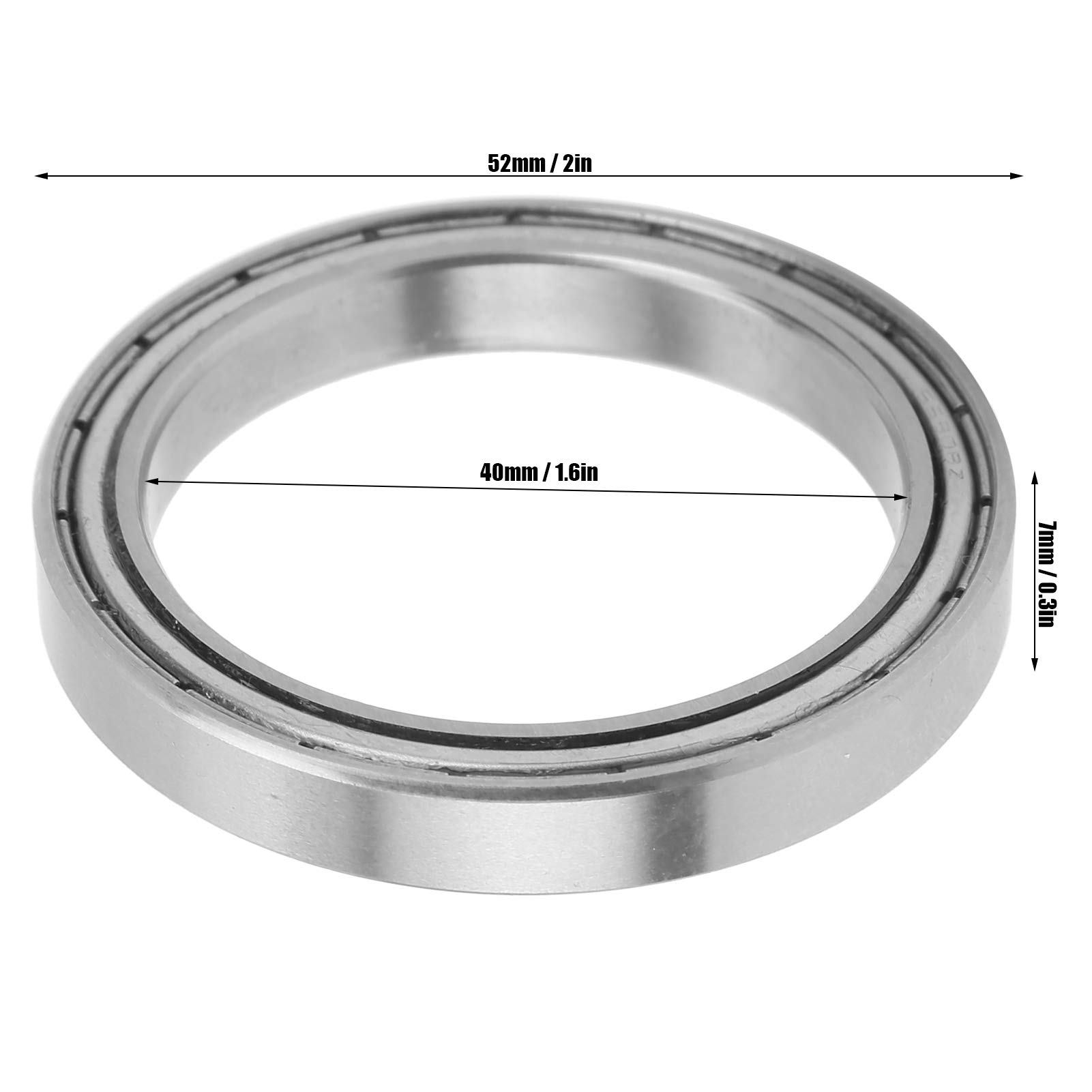 Ausla Rodamiento de Bolas de Acero Inoxidable 440 Rodamiento Rígido S6808Z 40 X 52 X 7 Mm de una Hilera de Alta Velocidad y bajo Nivel de Ruido para Mantenimiento de Equipos de Bomba de Agua de Motor