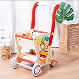 Lauflernwagen Holz,Baby Lauflernhilfe für Mädchen und Jungen,Toddler Push &...