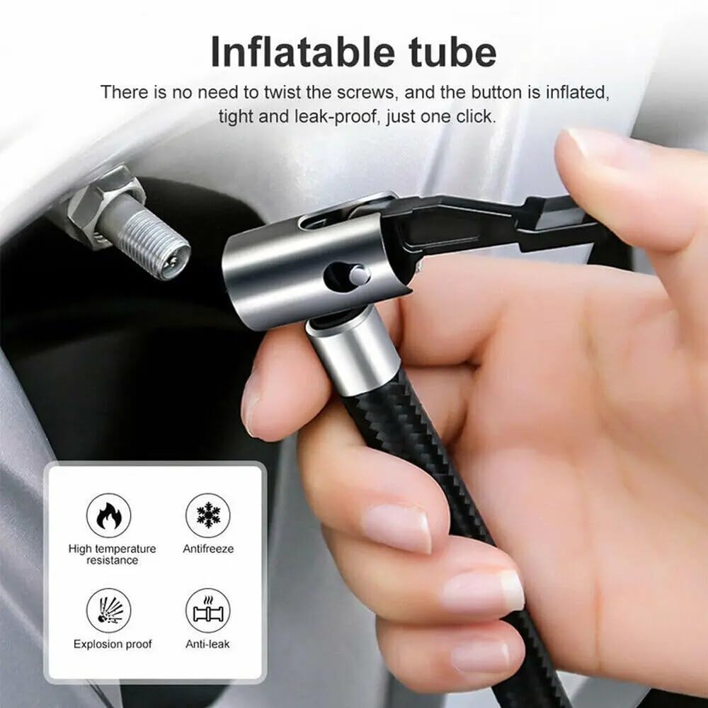 Compresores de Aire portátiles Inflador de neumáticos de Coche con Pantalla Digital, compresor de Aire portátil de 12V CC con luz LED Inflador Electrico