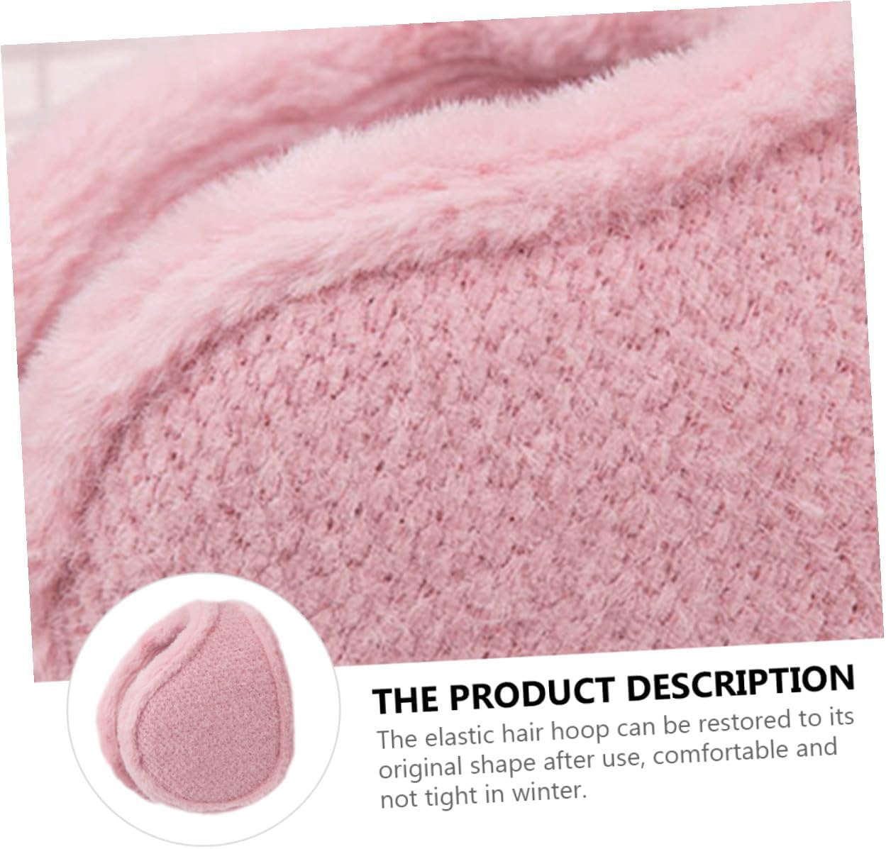 GLEAVI Windproof Plush Earmuffs for Winter Women and Men, Foldable Soft Ear Warmers Behind-the- Ear in Warm Pink